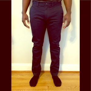 J CREW navy slim fit brushed twill pants